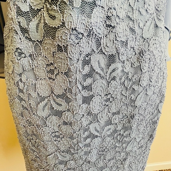 Scarlett Blue Dress with attached shawl - Picture 4 of 8